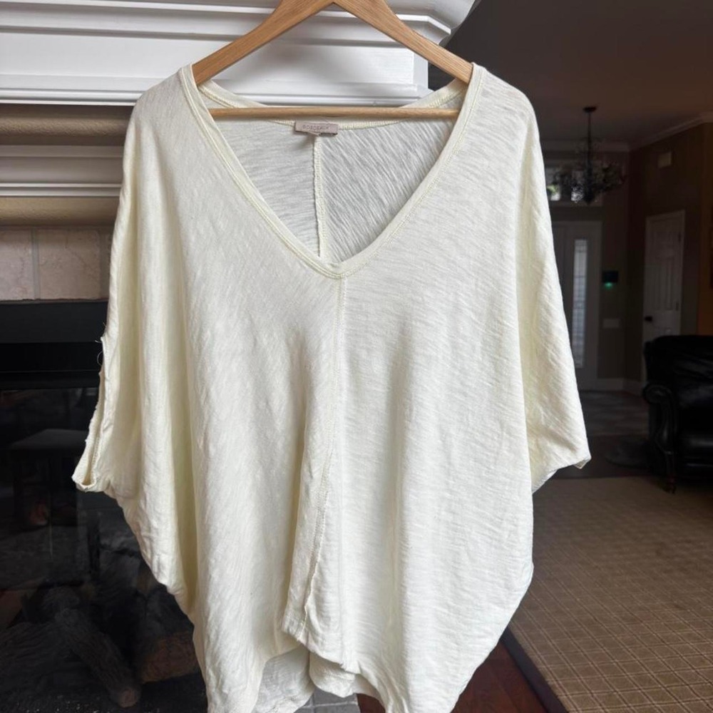 Bordeaux Light Yellow Oversized Dolman Sleeve Top Boho Casual Lagenlook